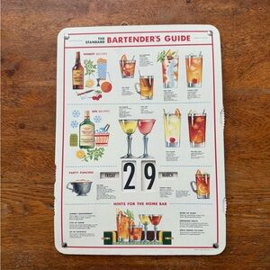 Cavalinni Bartender's Guide Perpetual Calendar